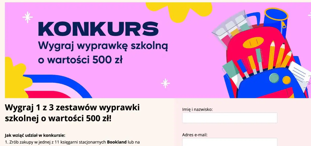 Konkurs Oxford x Bookland „Wygraj wyprawkę”