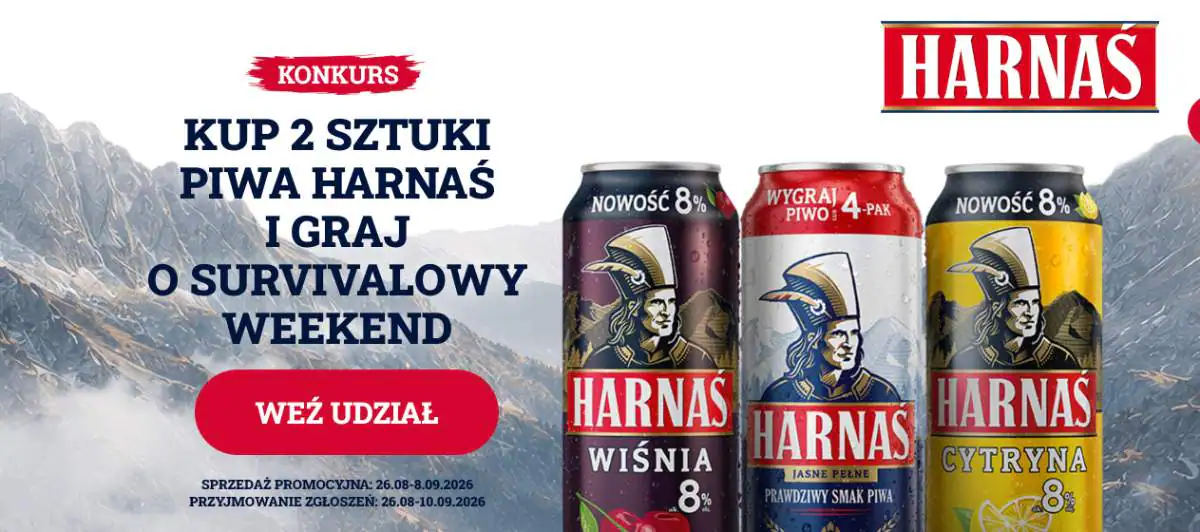 Konkurs Harnaś x Żabka „Nagrody od Harnasia”