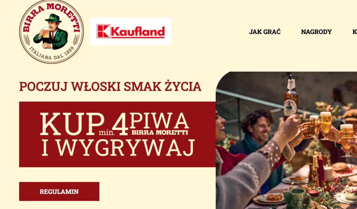 Konkurs Birra Moretti x Kaufland "Poczuj włoski smak życia"