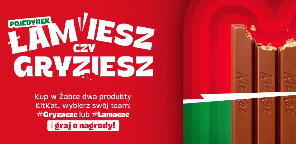 Konkurs KitKat x Żabka „Pojedynek: Łamiesz czy Gryziesz”