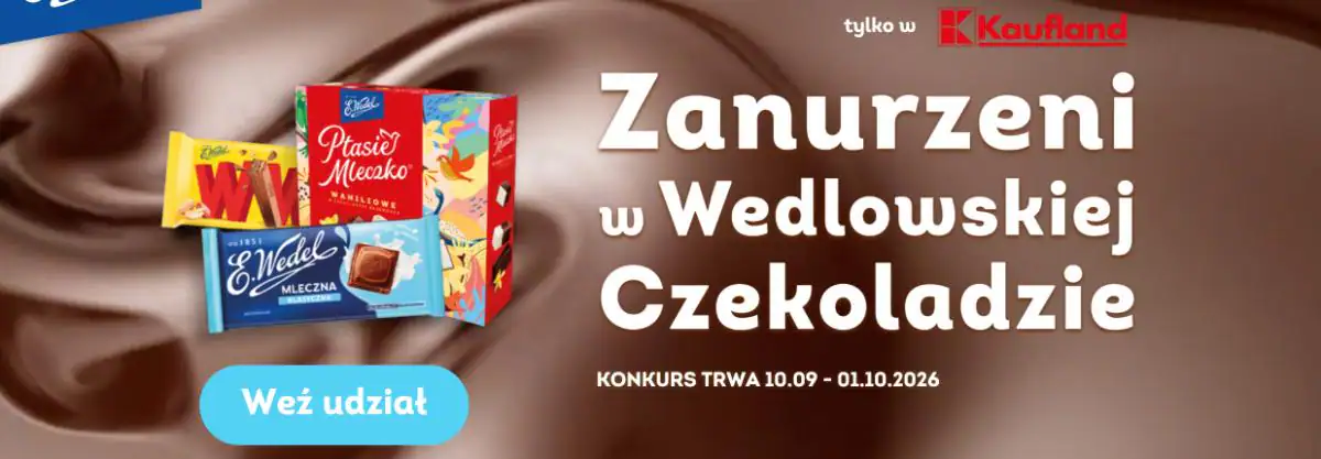 Konkurs E.Wedel x Kaufland „Zanurzeni w wedlowskiej czekoladzie” — tło