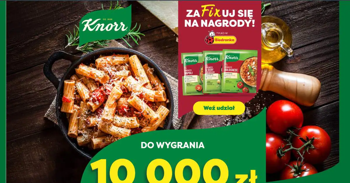 Konkurs Fix Knorr x Biedronka „ZaFIXuj się na nagrody” — tło