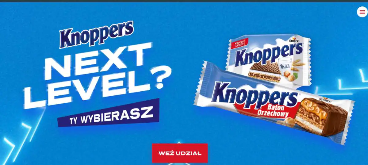 Konkurs Knoppers x Żabka „NEXT LEVEL” — tło