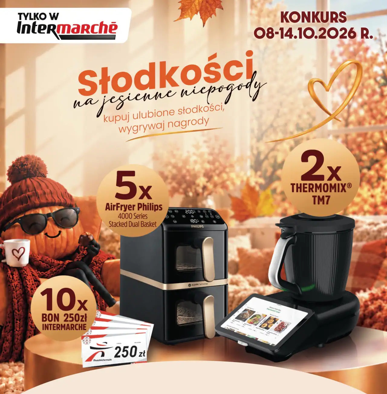 Konkurs Colian x Intermarche „Słodkości na jesienne niepogody” — tło