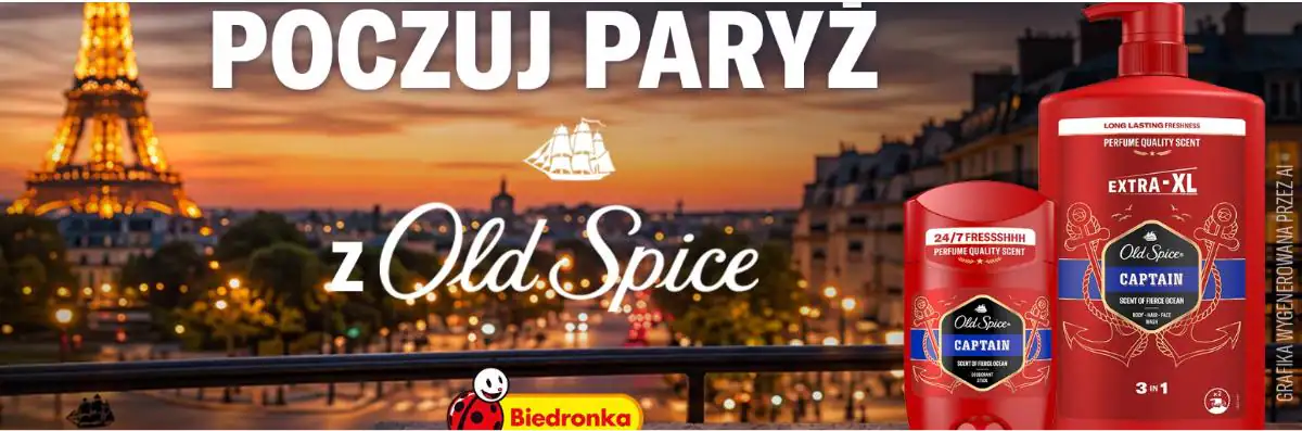 Konkurs Old Spice x Biedronka „Poczuj francuski klimat z Old Spice i wygraj podróż do Paryża!”