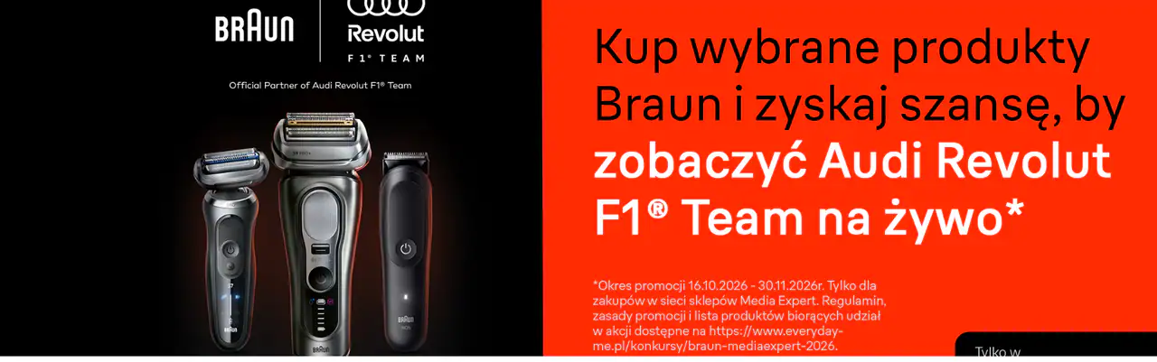 Konkurs Braun x Media Expert „Kup wybrane produkty Braun i zyskaj szansę, by zobaczyć Audi Revolut F