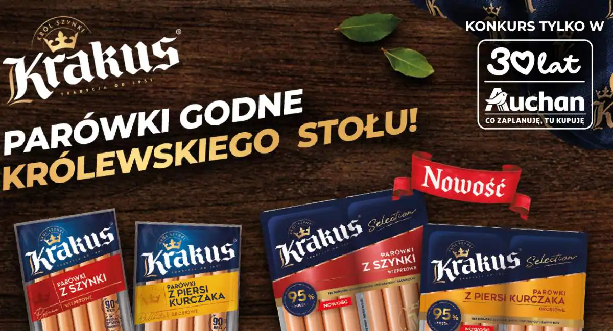 Konkurs Krakus x Auchan „Parówki godne królewskiego stołu!”