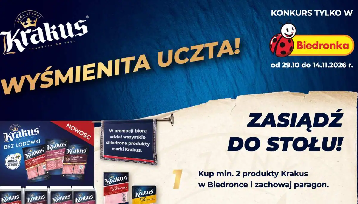 Konkurs Krakus x Biedronka „WYŚMIENITA UCZTA Z KRAKUS!”