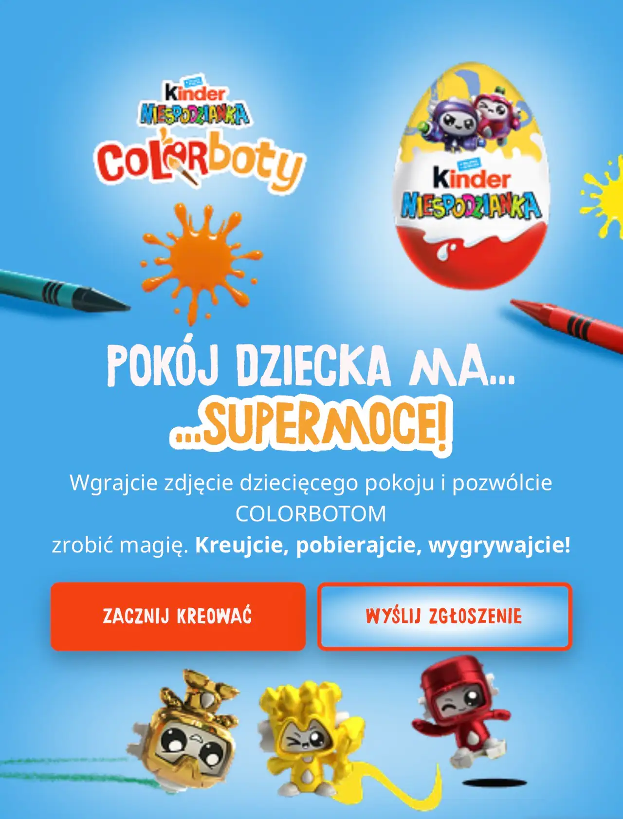 Konkurs Kinder „Kinder Niespodzianka Colorbots”