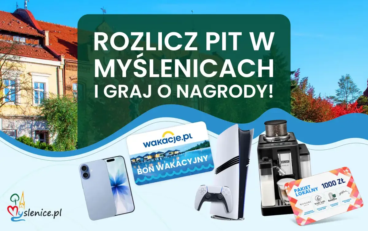 Loteria PIT Myślenice "Rozlicz PIT w Myślenicach i graj o nagrody"